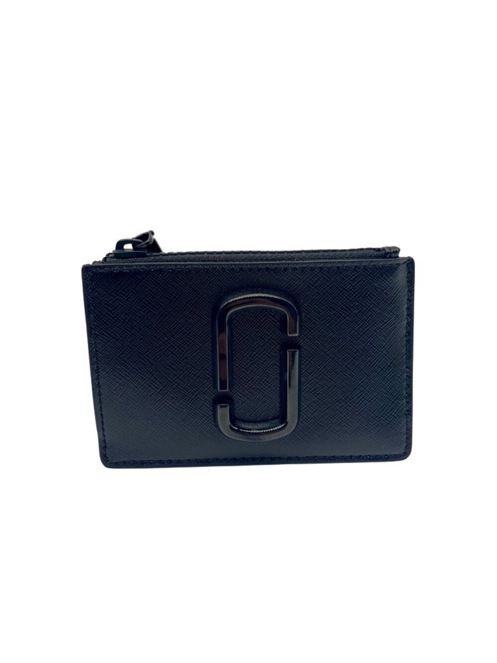 Marc Jacobs Black Saffiano Leather DTM Top Zip Multi Wallet
